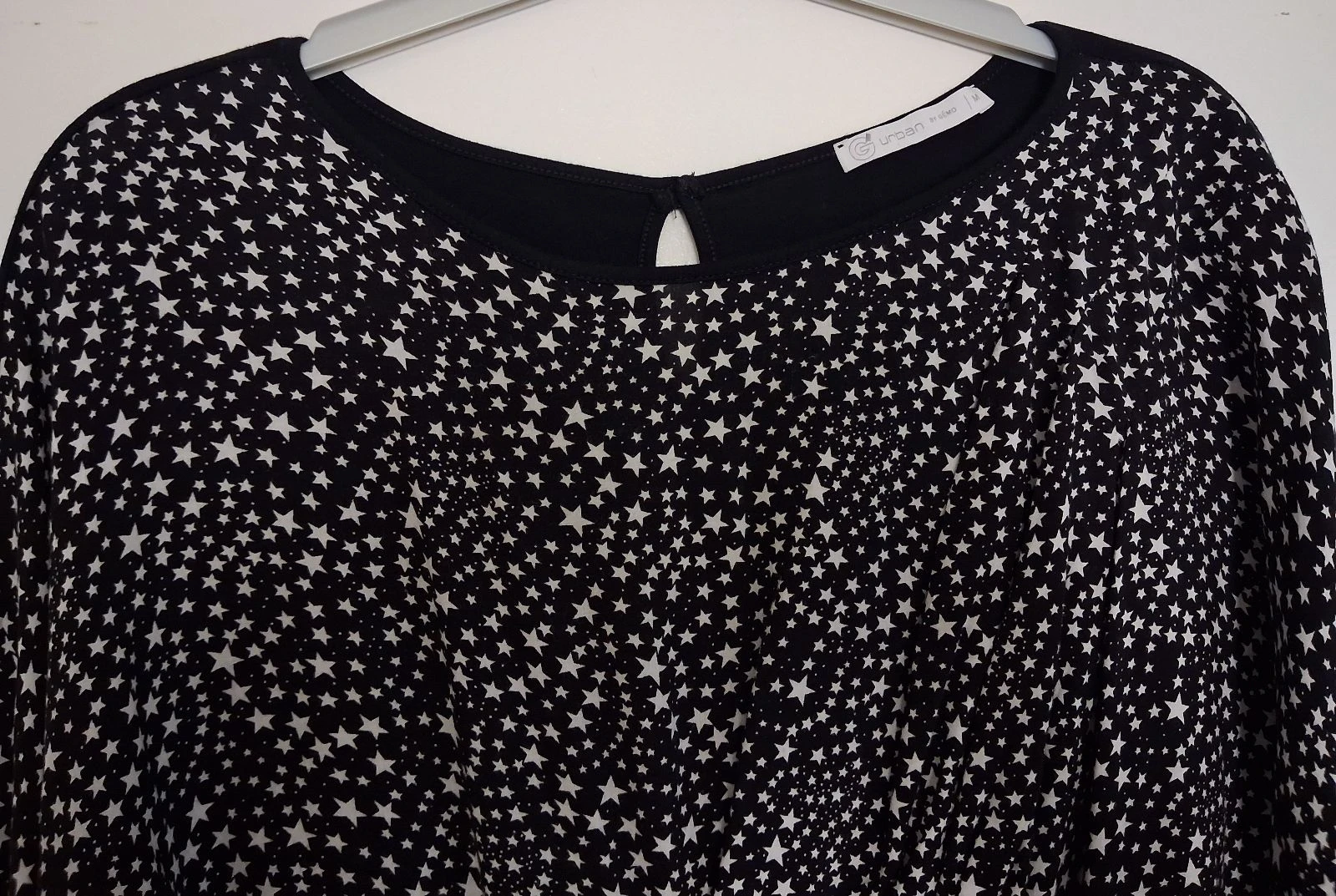Black short dress with white stars – photo 2